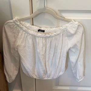 Brandy Melville White Off The Shoulder Top
